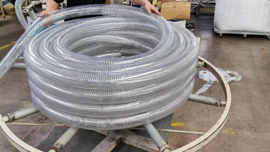 Kein Geruch, transparenter Stahldraht-Spiral-PVC-Schlauch
